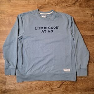 Life is Good Blue Graphic Sweatshirt